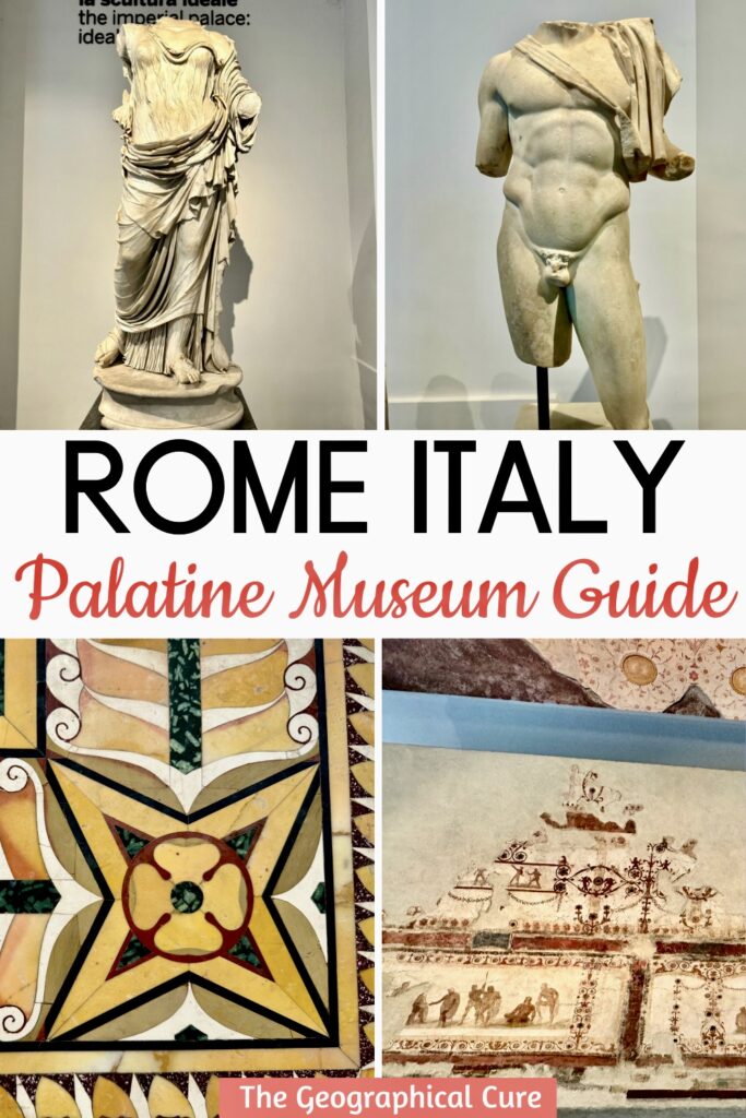 Pinterest pin for guide to the Palatine Museum in Rome