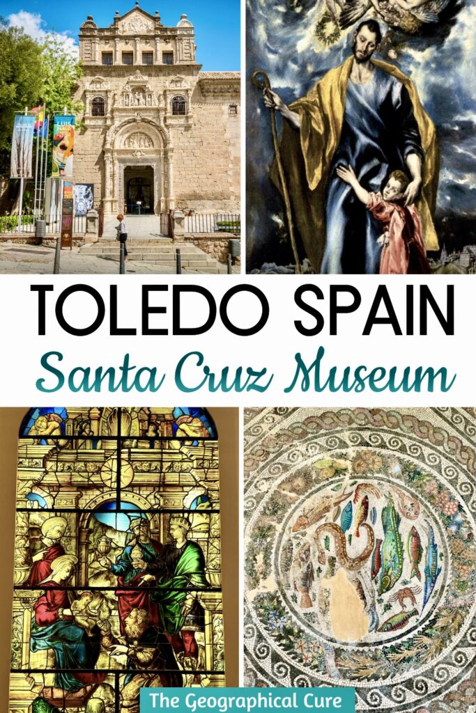 Pinterest pin for guide to Toledo's Santa Cruz Museum