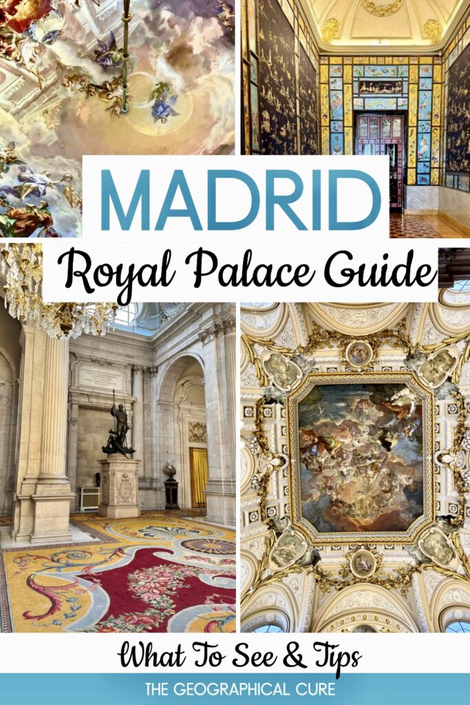 Pinterest pin for guide to the Royal Palace in Madrid