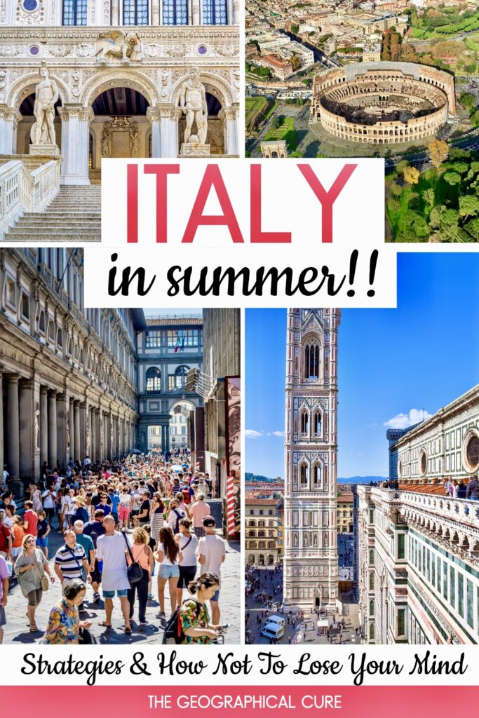 Pinterest pin for how to visit Italy in summer