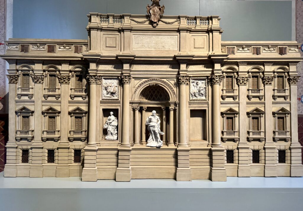 wood model of the Trevi Fountain