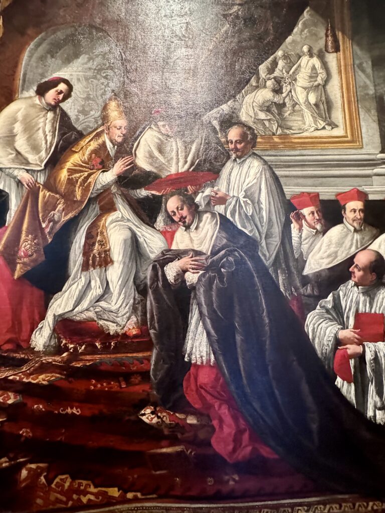 painting of Pope Innocent X Pamphilj bestows the cardinal's hat on Fabio Chigi