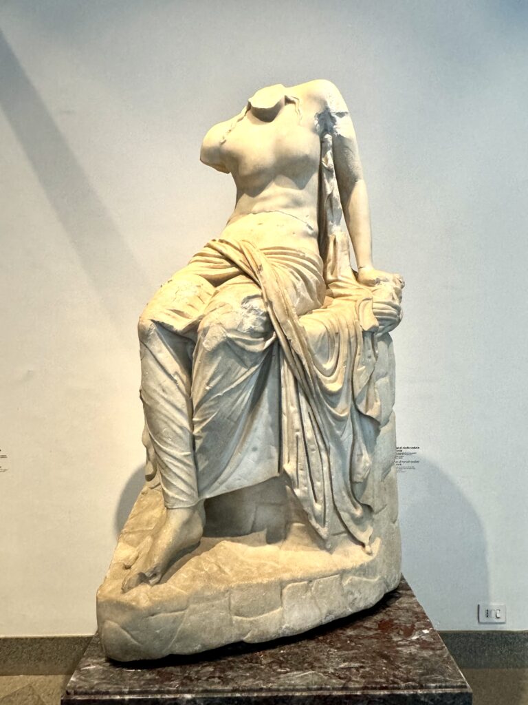 statue of nymph on a rock, 1st century