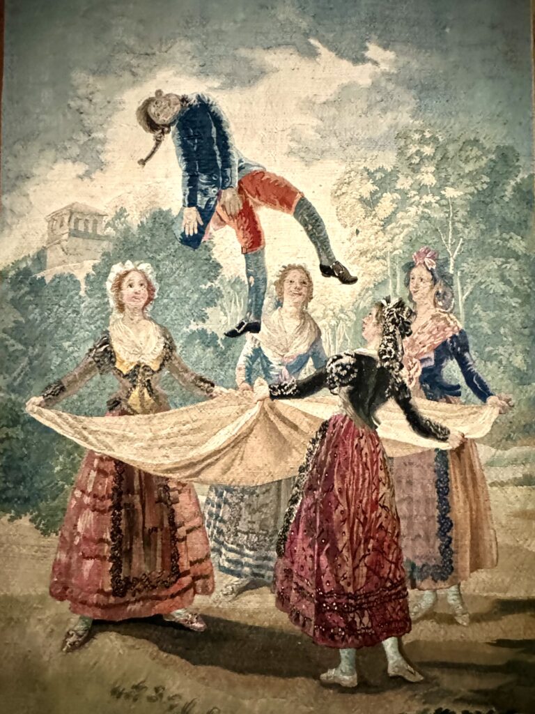 tapestry based on Goya cartoon