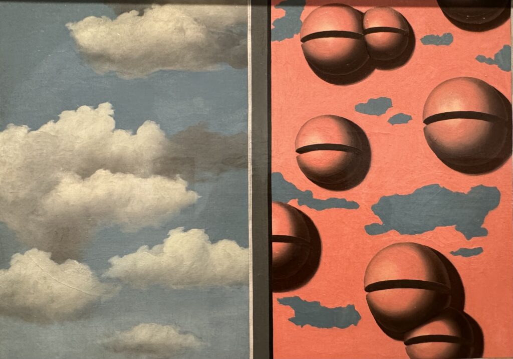 Magritte, Pink Bells, Tattered Skies, 1930
