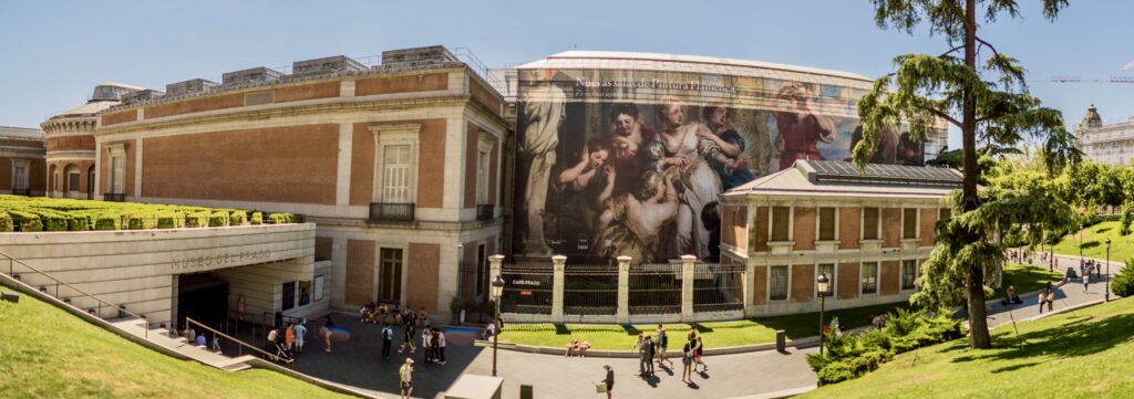 panoramic shot of Prado Museum