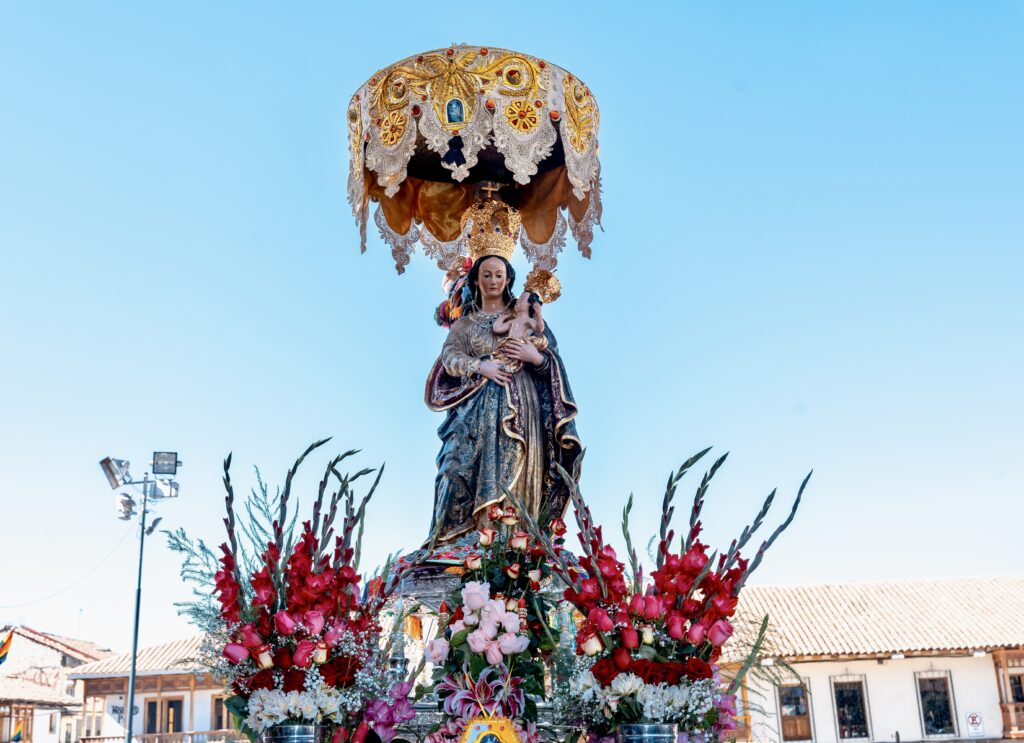 image of Our Lady of Almudena during her festival