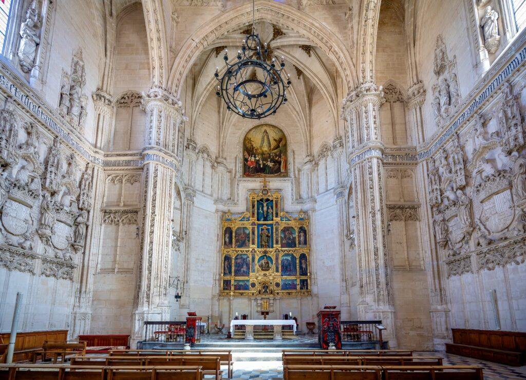 interior of the church with the high altar