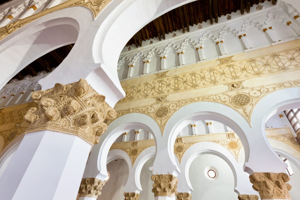 interior showing arches, and Moorish decorations