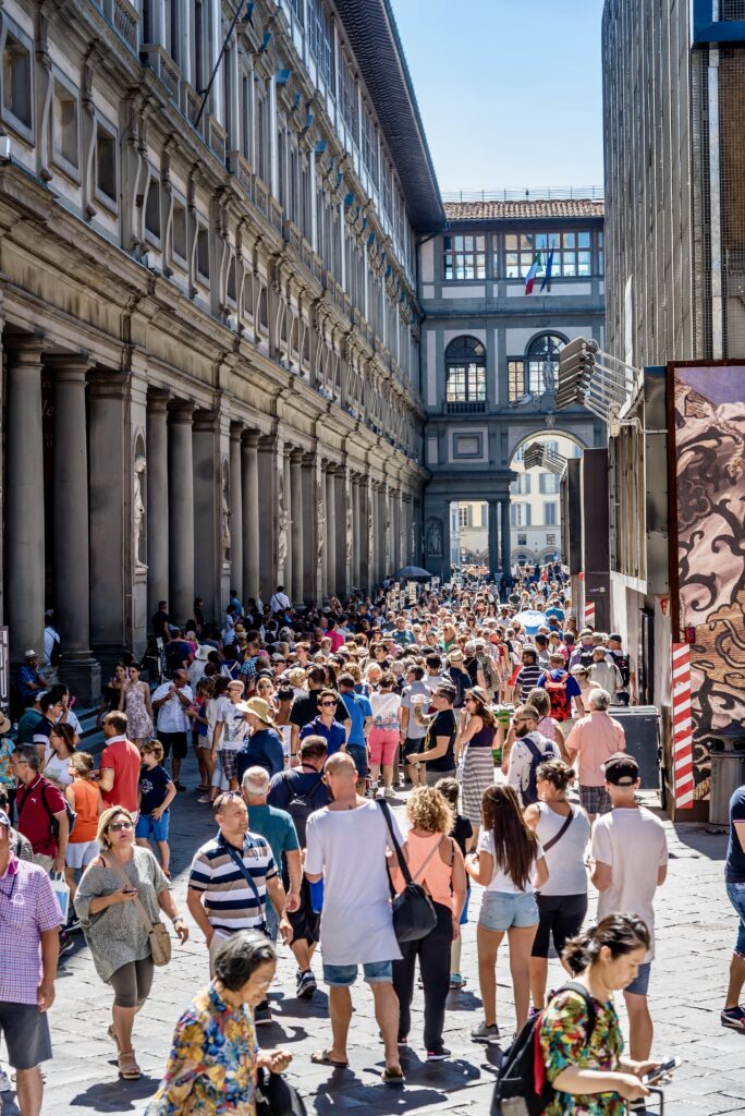 crowds at the Uffizi