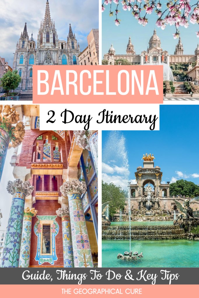 Pinterest pin for 2 days in Barcelona itinerary