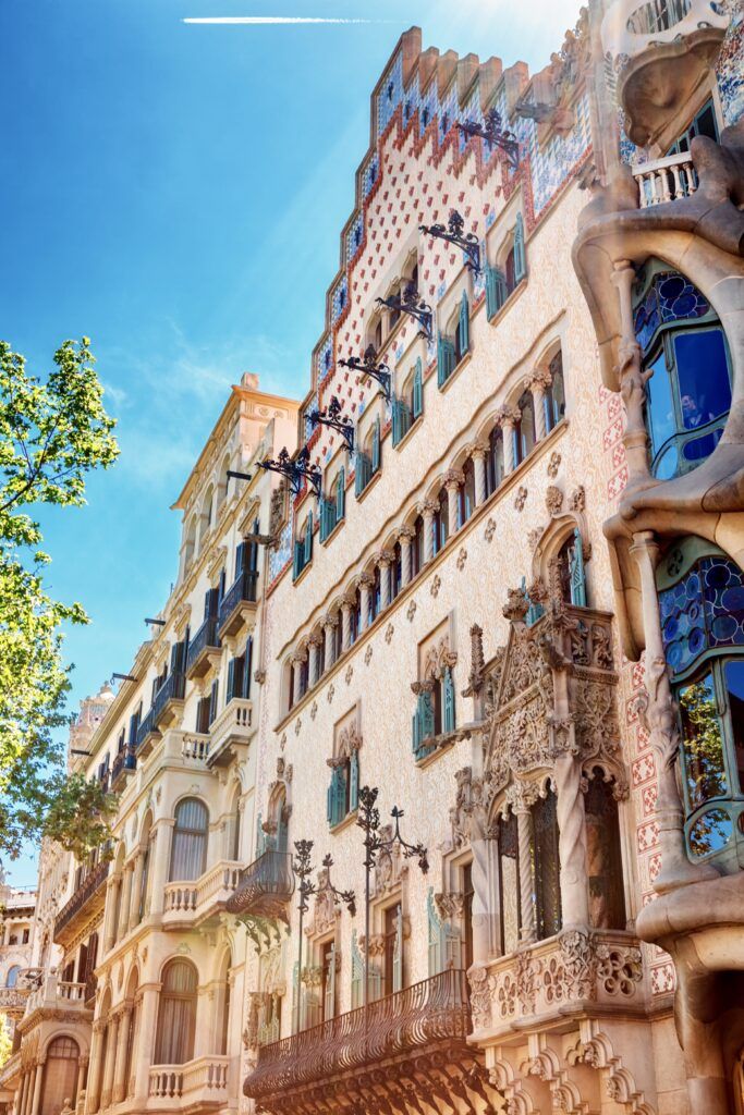 gorgeous facade of Casa Amatller, next to Casa Batllo