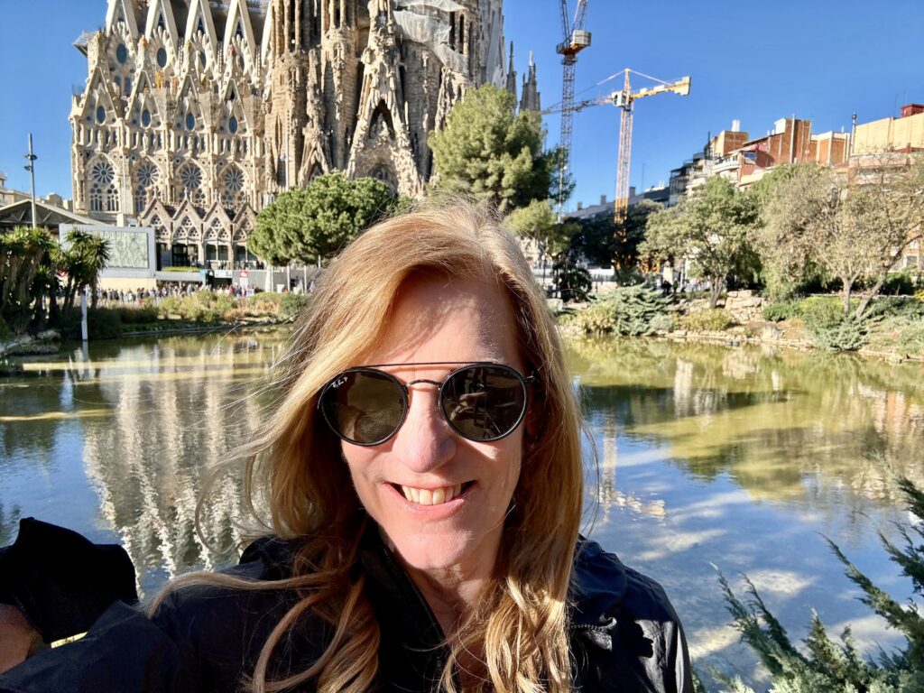me in front of Sagrada Familia