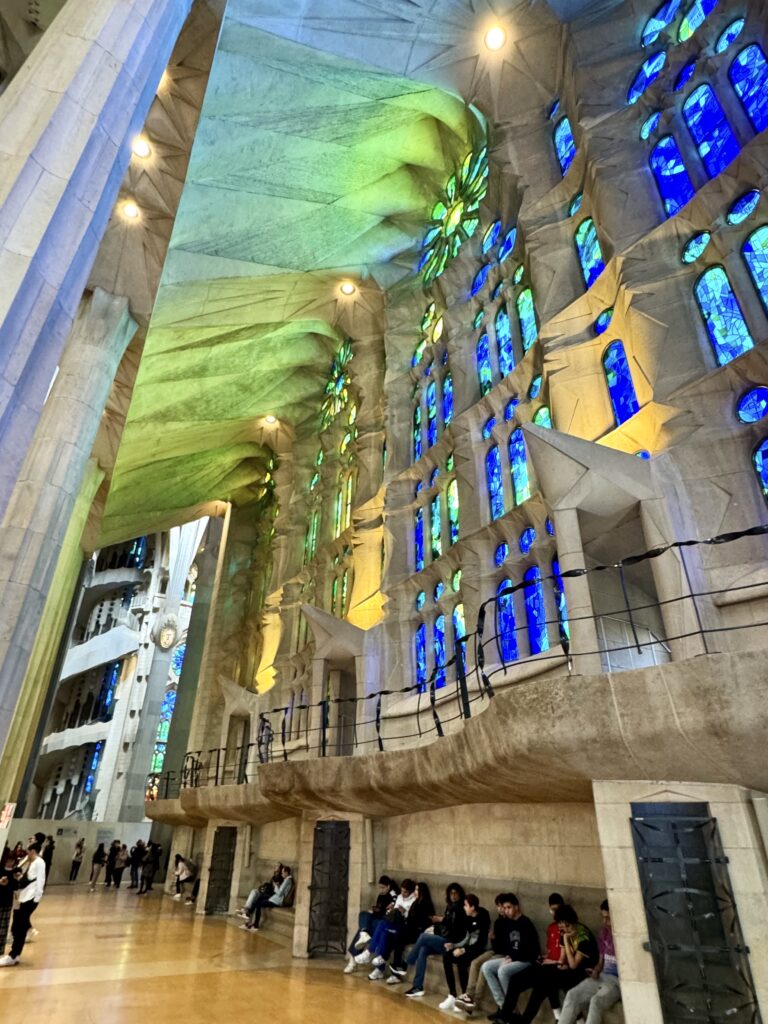 stained glass in Sagrada Familia