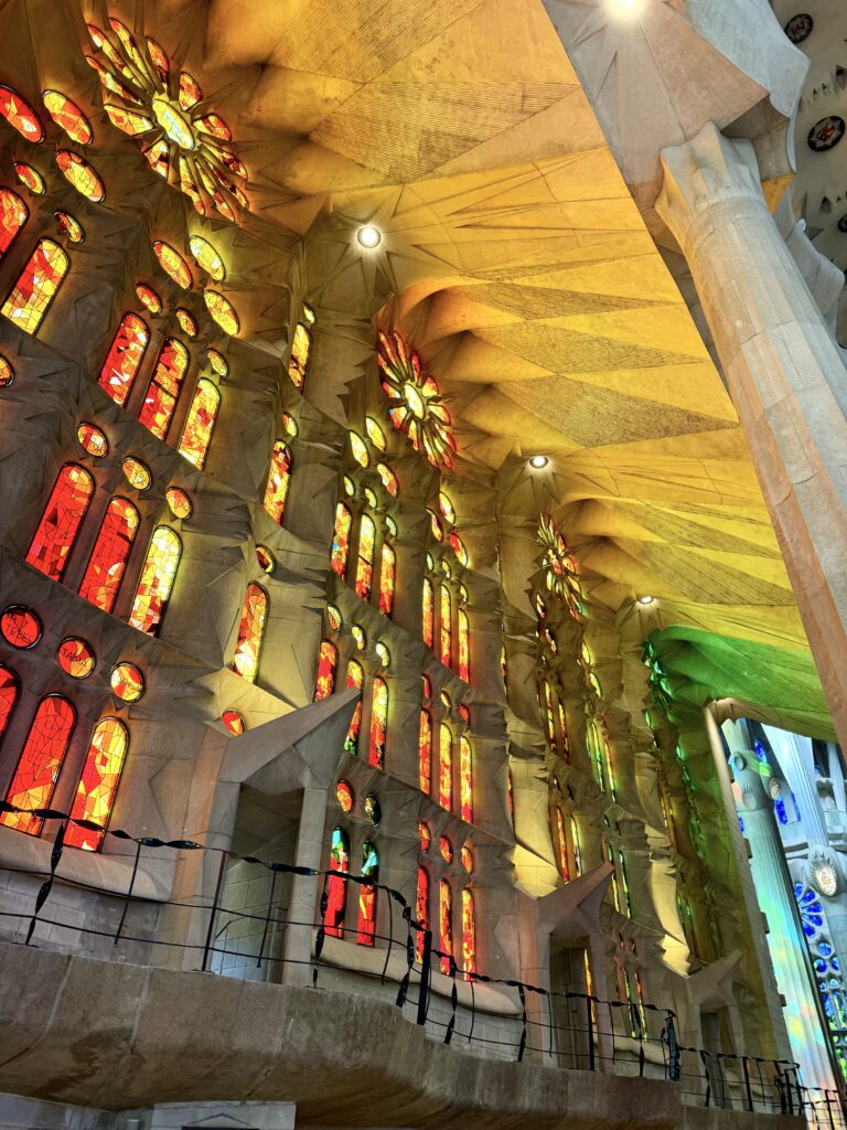 stained glass in Sagrada Familia