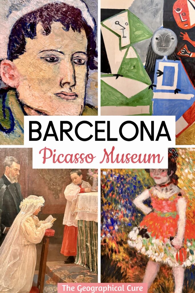 Pinterest pin for guide to Barcelona's Picasso Museum
