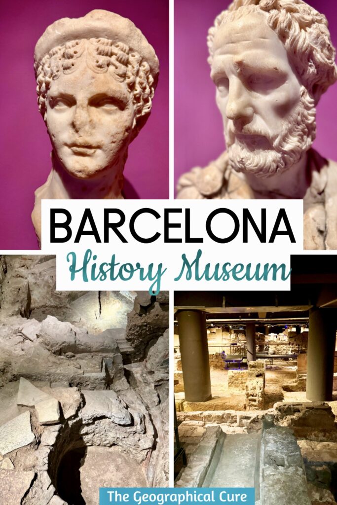 Pinterest pin for guide to the Barcelona History Museum