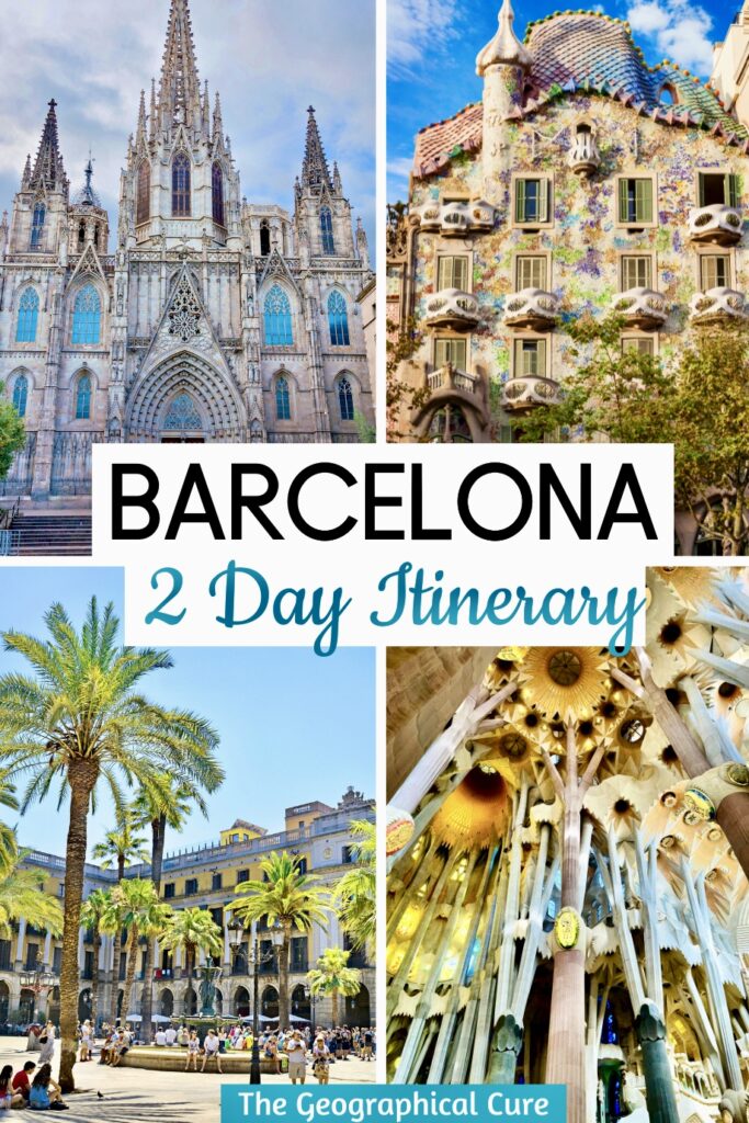 Pinterest pin for 2 days in Barcelona itinerary