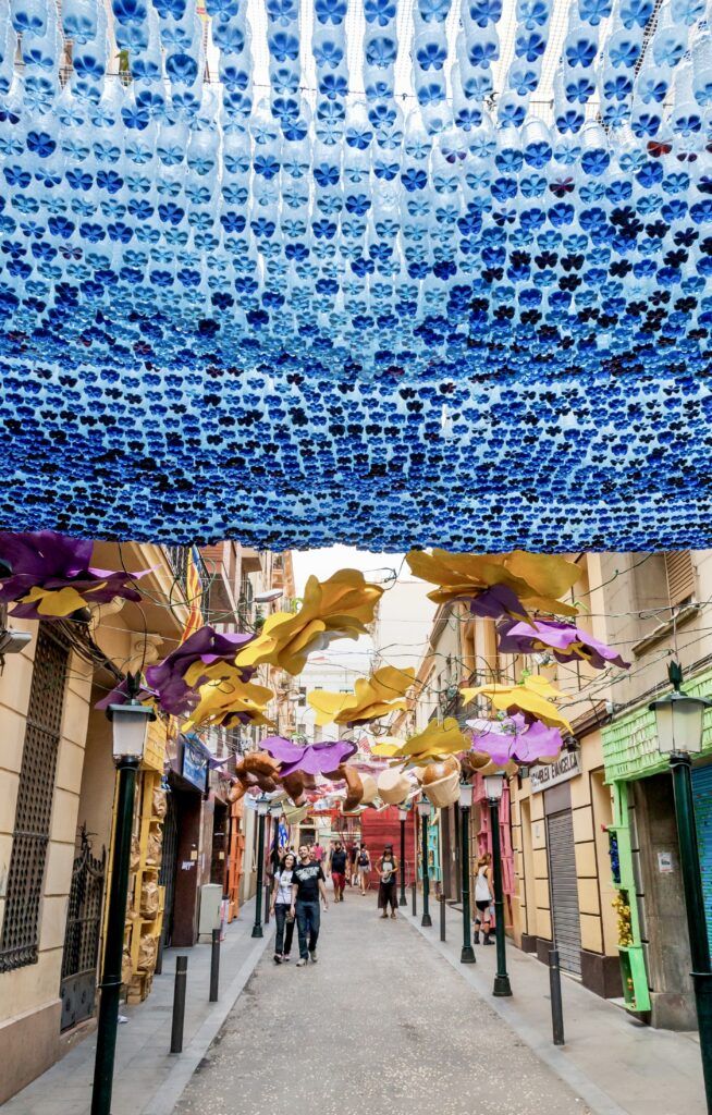 street decorated for Festa Major de Gracia 