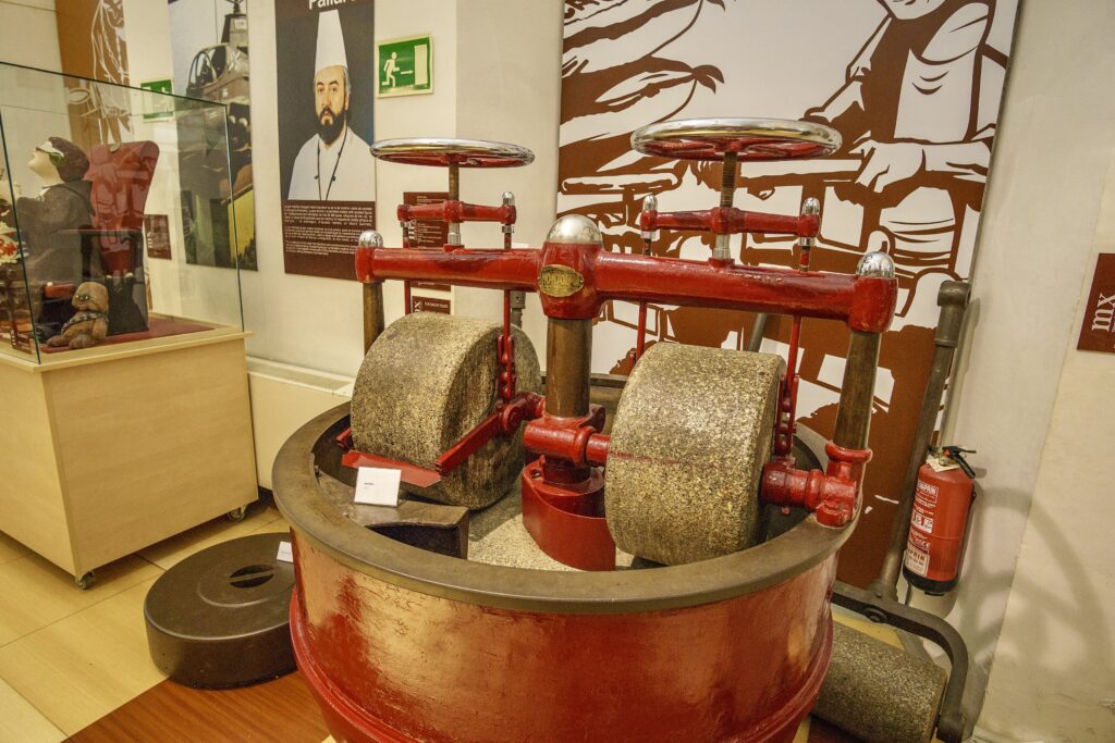 chocolate making equipment in the Chocolate Museum