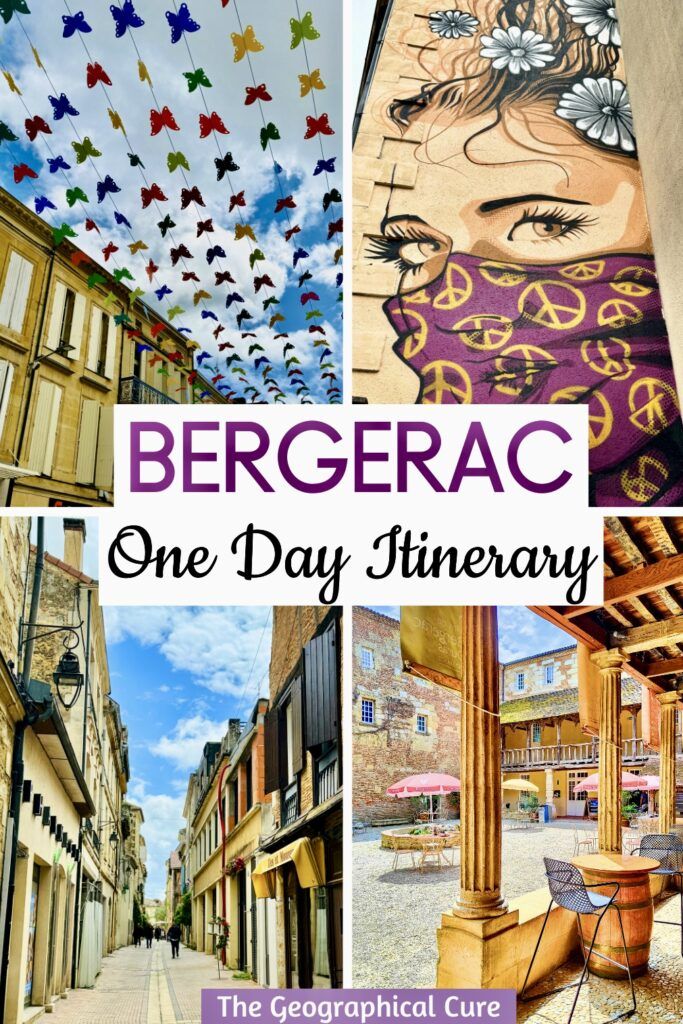 Pinterest pin for one day in Bergerac itinerary