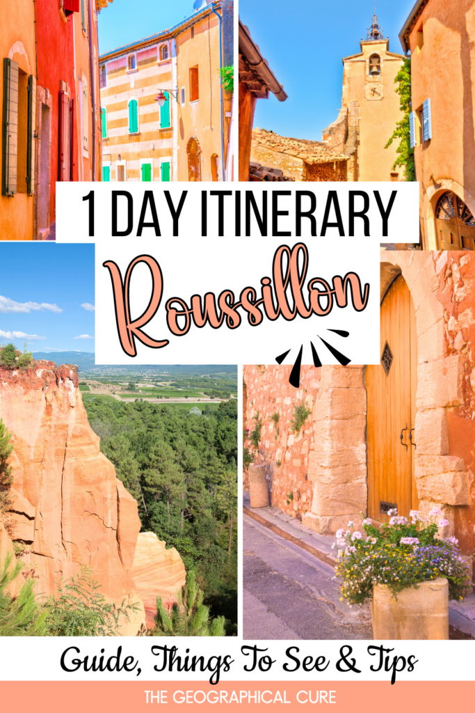 Pinterest pin for the best things to do in Roussillon in one day
