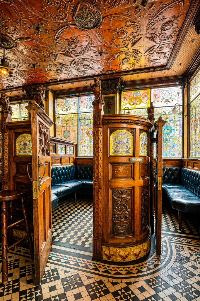 snug in the Crown Liquor Saloon