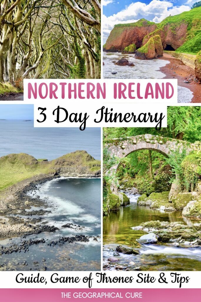 Pinterest pin for 3 days in Northern Ireland itinerary