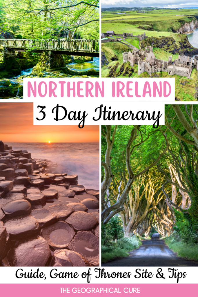 Pinterest pin for 3 days in Northern Ireland itinerary