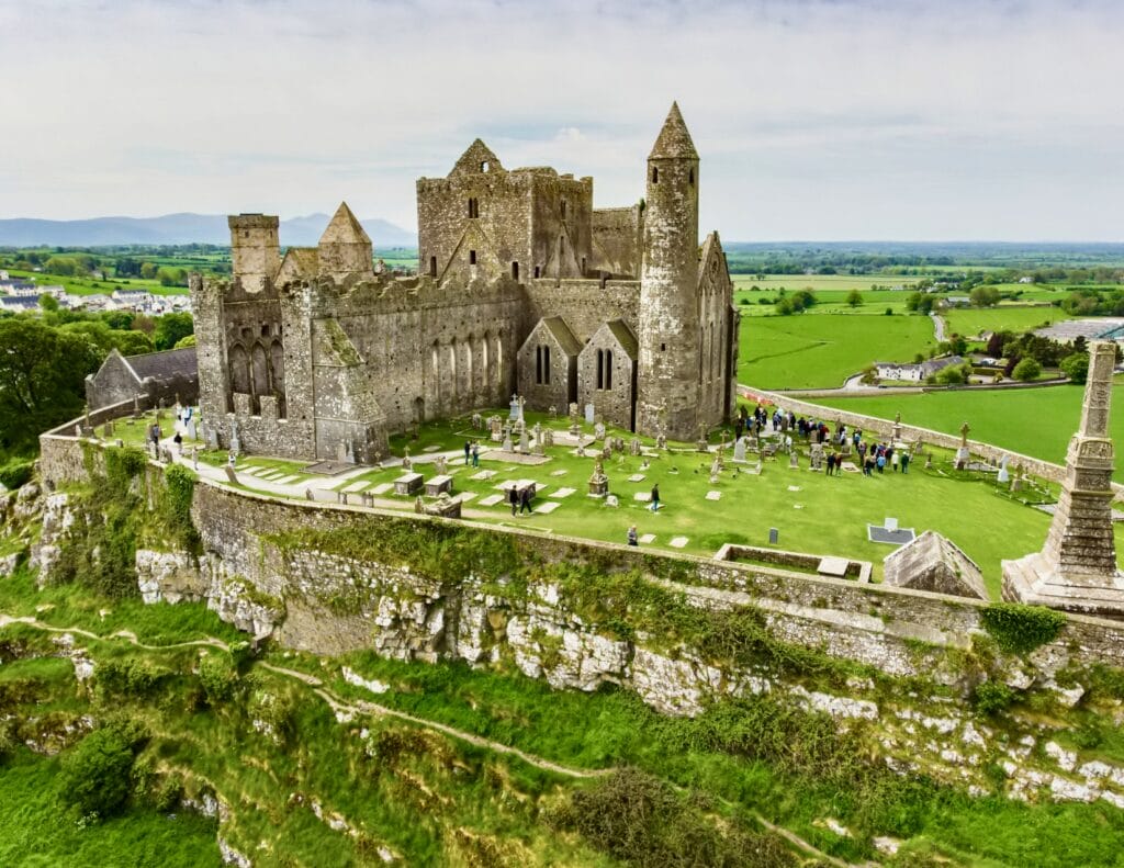 aerial view of Rock of Cashel