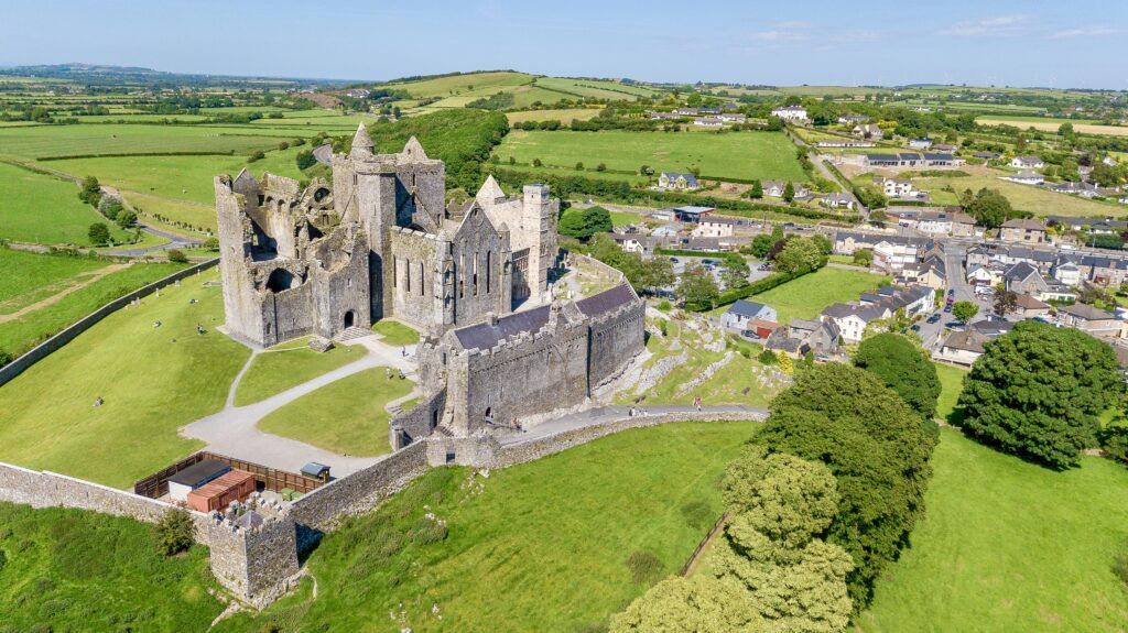 aerial view of the Rock of Cashel