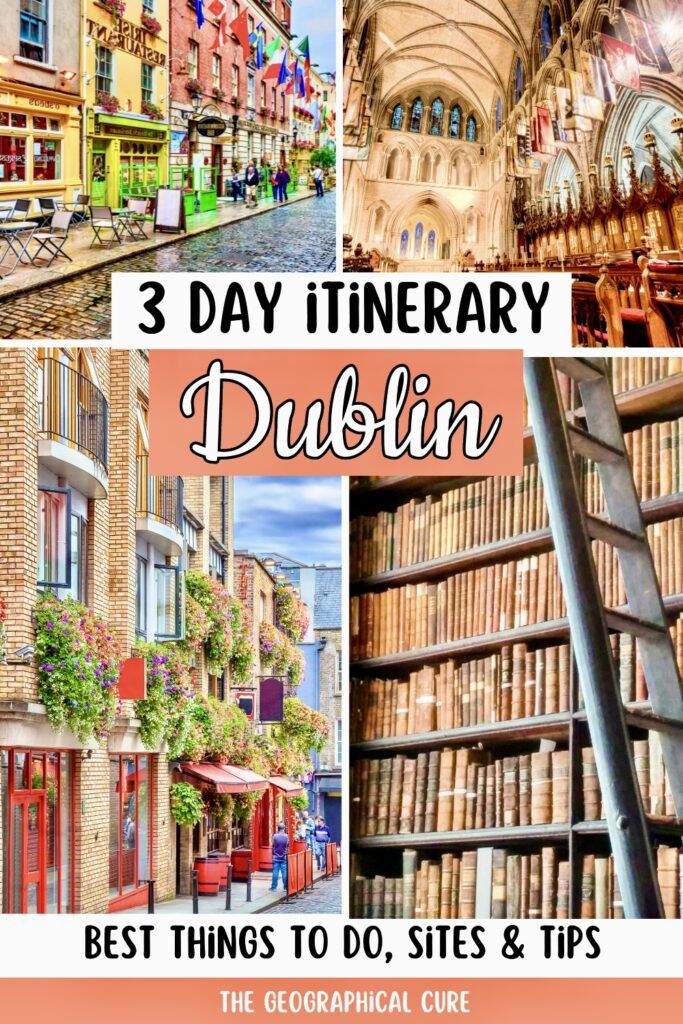 Pinterest pin graphic  for 3 days in Dublin itinerary
