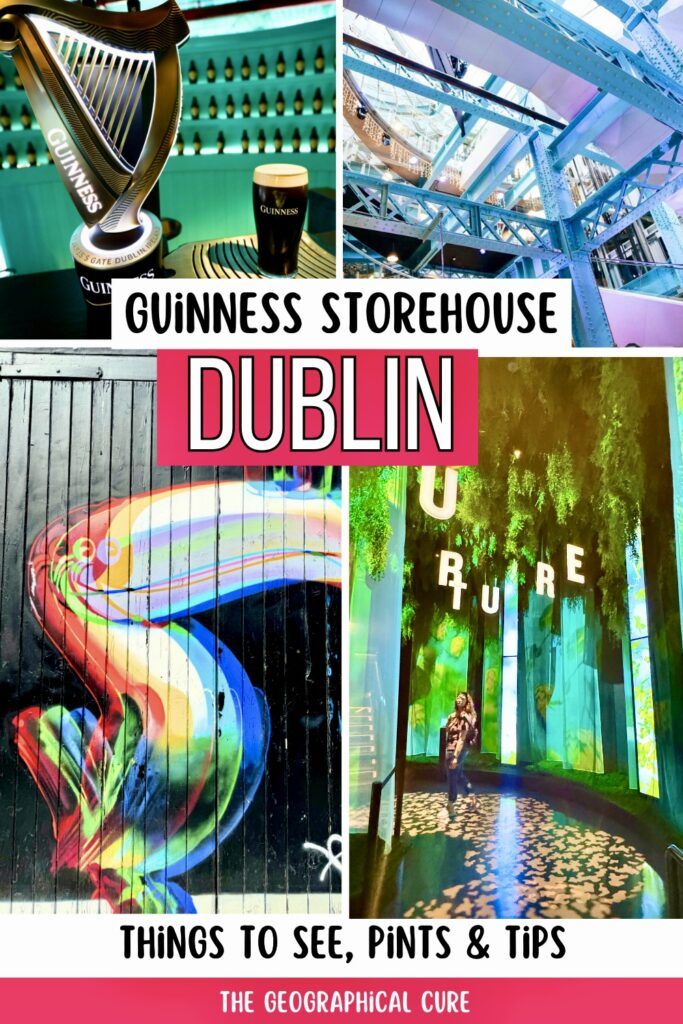 Pinterest pin graphic for guide to the Guinness Storehouse in Dublin