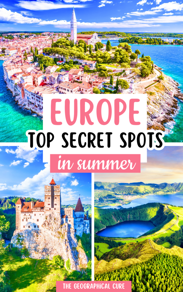 Pinterest pin graphic for places in Europe to escape the crowds in summer