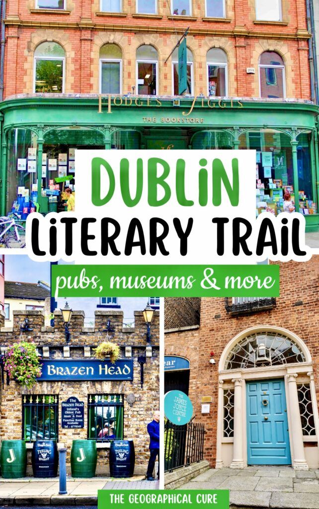 Pintererst pin graphic for guide to literary Dublin