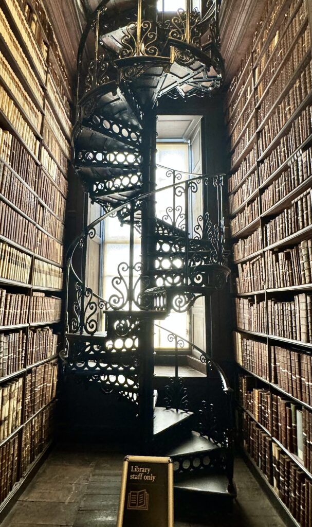 intricate wrought iron spiral staircase