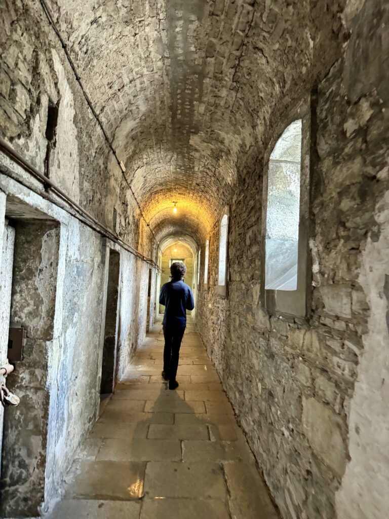eerie corridor in old section of jail