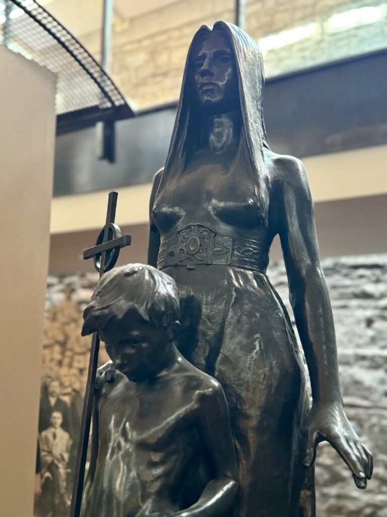 sculpture in museum