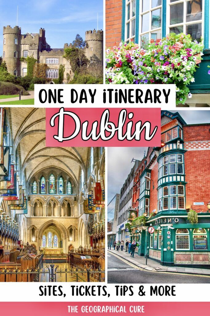 Pinterest pin graphic for one day in Dublin itinerary