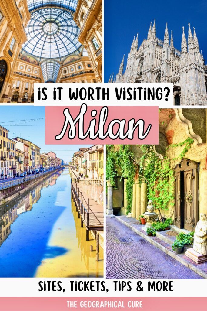 Pinterest pin graphic for is Milan worth visiting