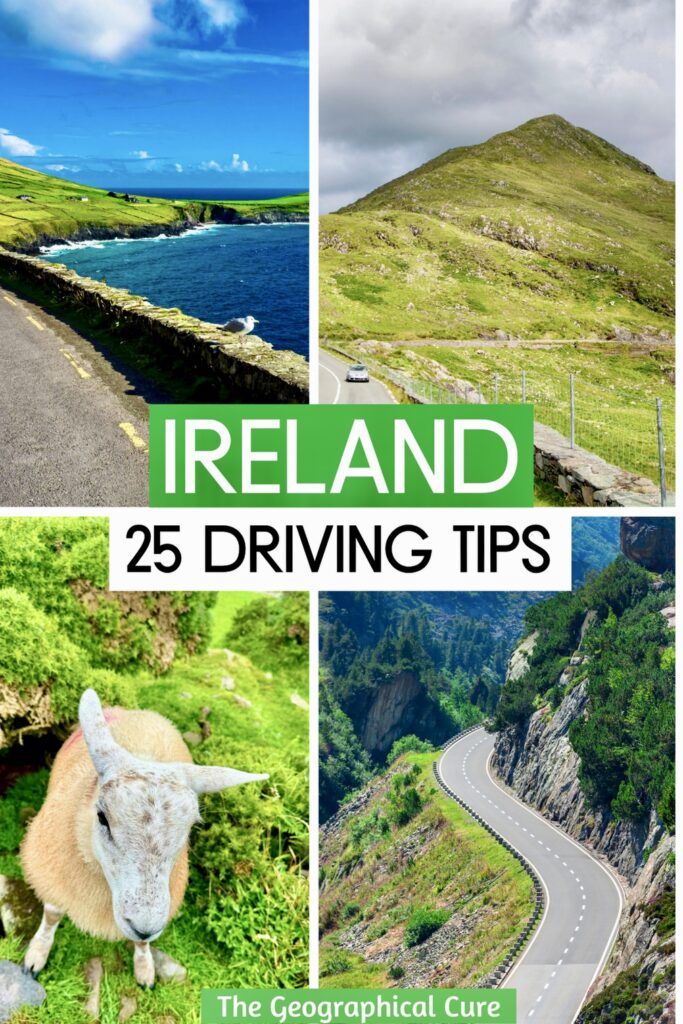 Pinterest pin graphic for tips for driving in Ireland