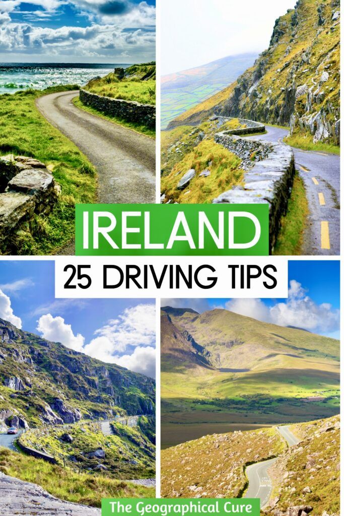 Pinterest pin graphic for tips for driving in Ireland