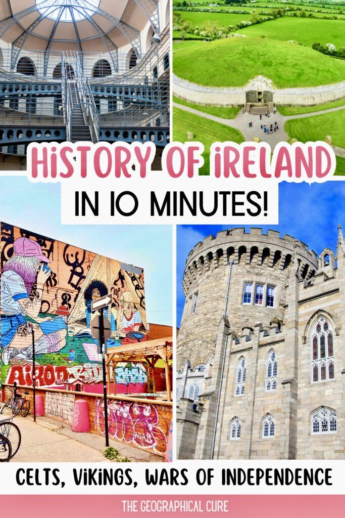 Pinterest pin graphic for the history of Ireland in a nutshell