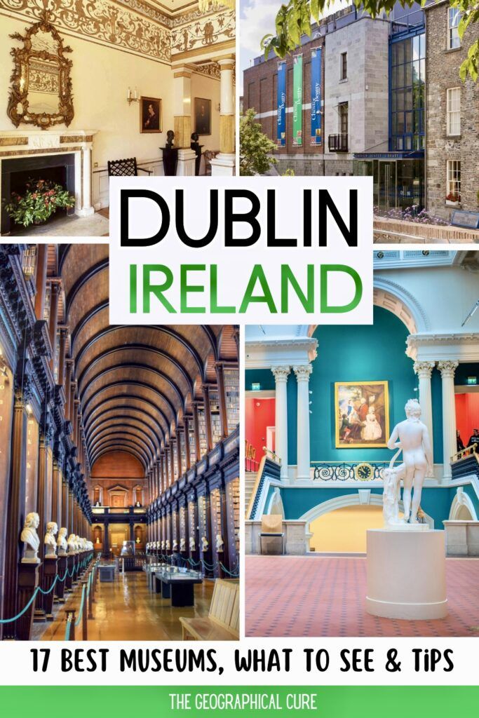 Pinterest pin graphic for best museums in Dublin