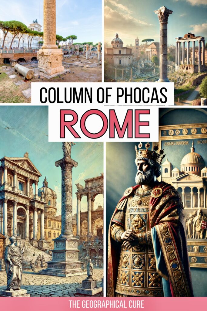 Pinterest pin graphic for guide to the Column of Phocas