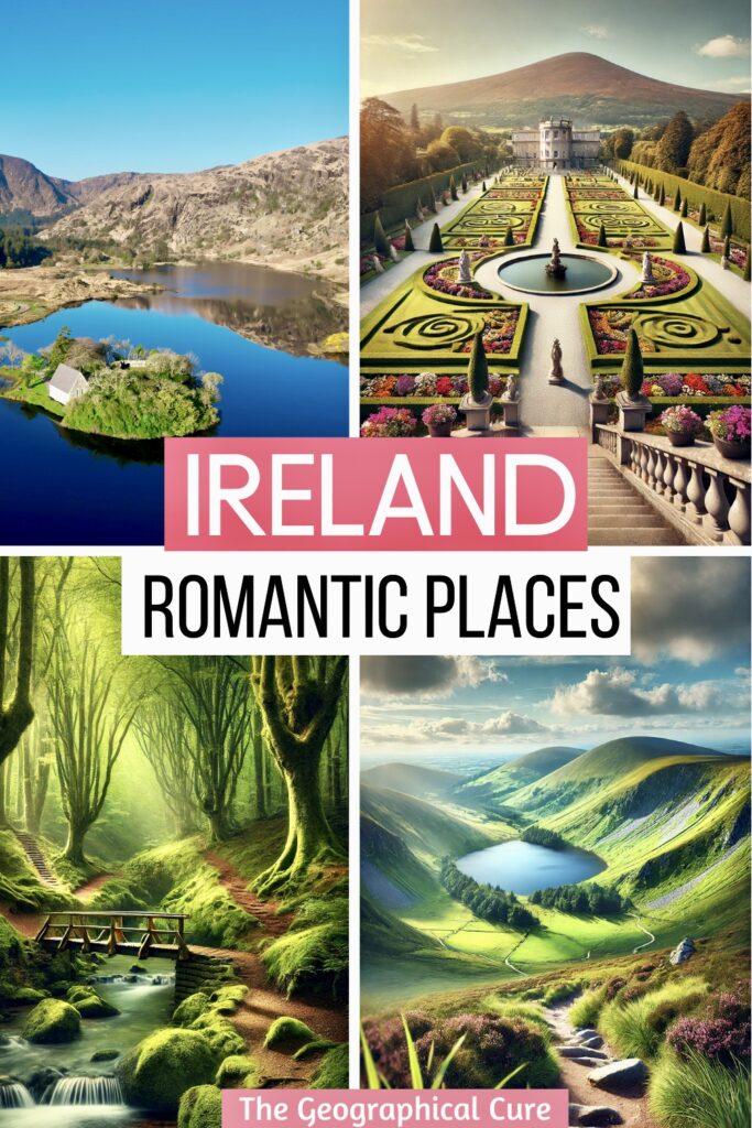 Pinterest pin graphic for romantic places in Ireland
