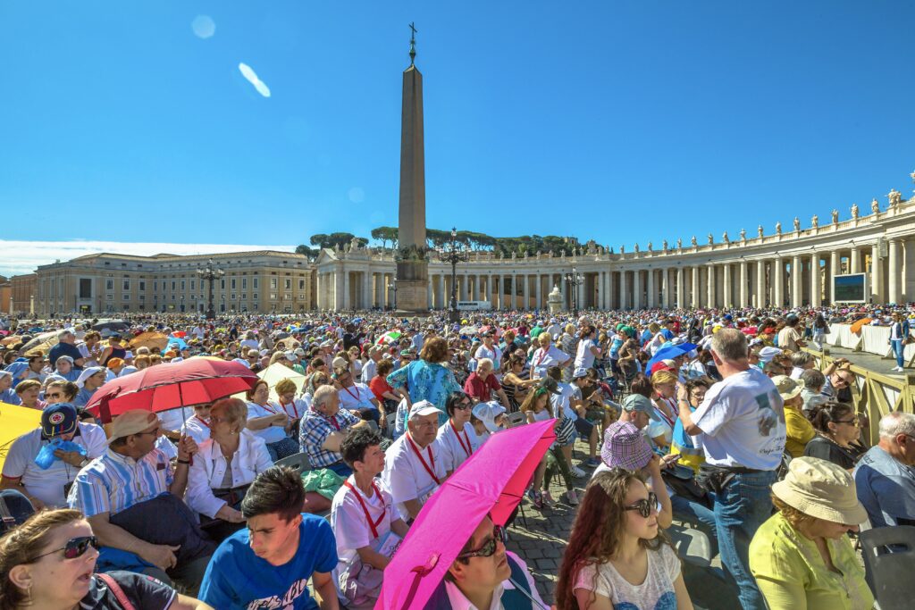 crowds during the 2016 Year of Mercy