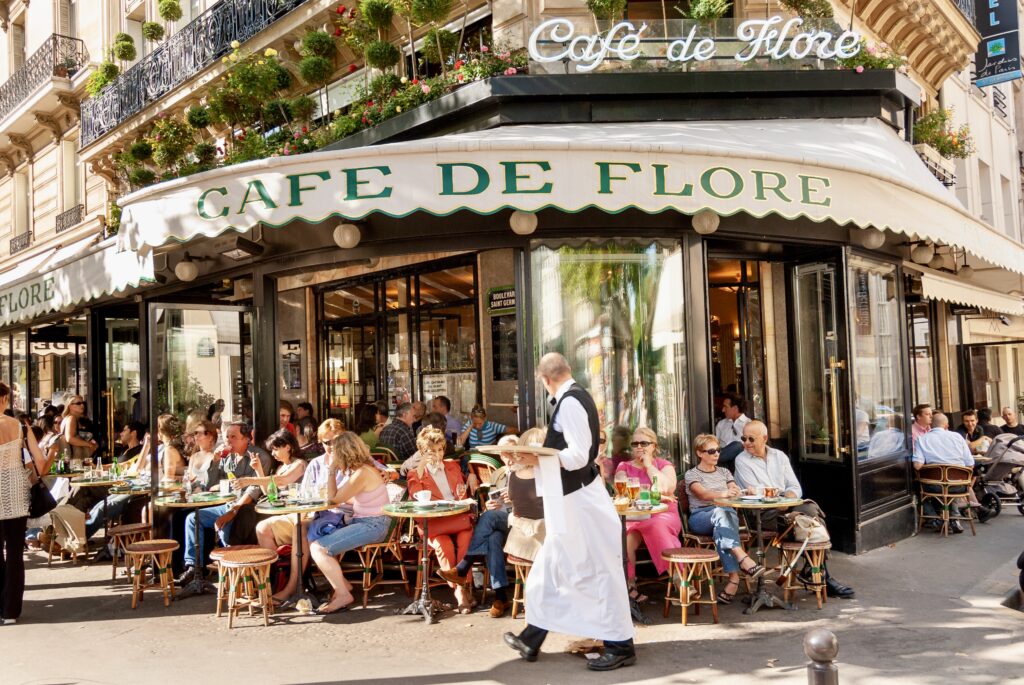 customers at Cafe de Flore
