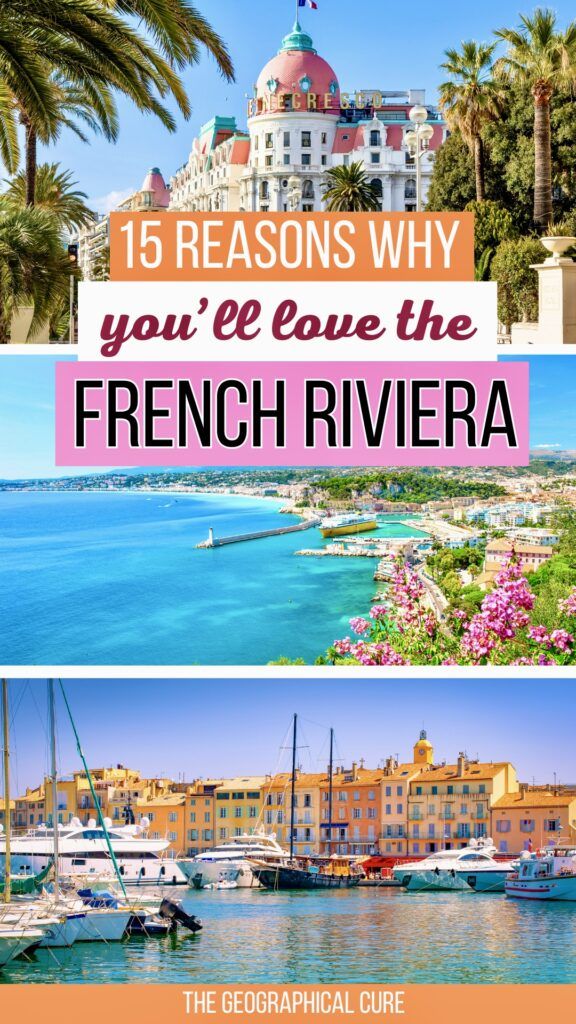 Pinterest pin graphic for best towns and places to visit in the French Riviera