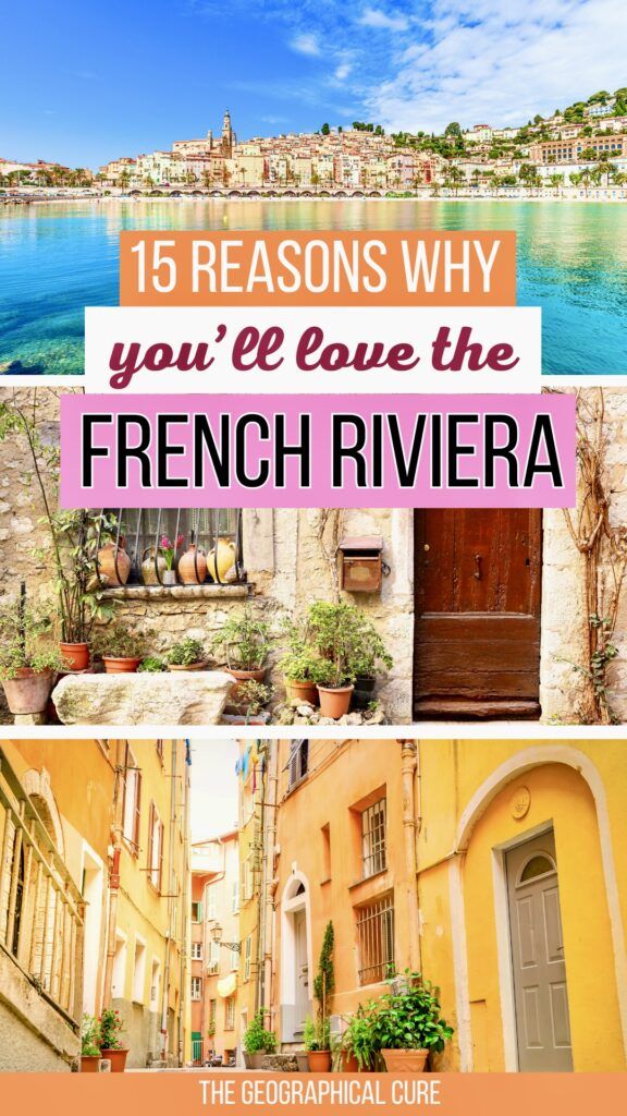Pinterest pin graphic for best towns and places to visit in the French Riviera